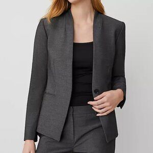 Ann Taylor - The Cutaway Blazer in BiStretch - Dark Grey - Size 8